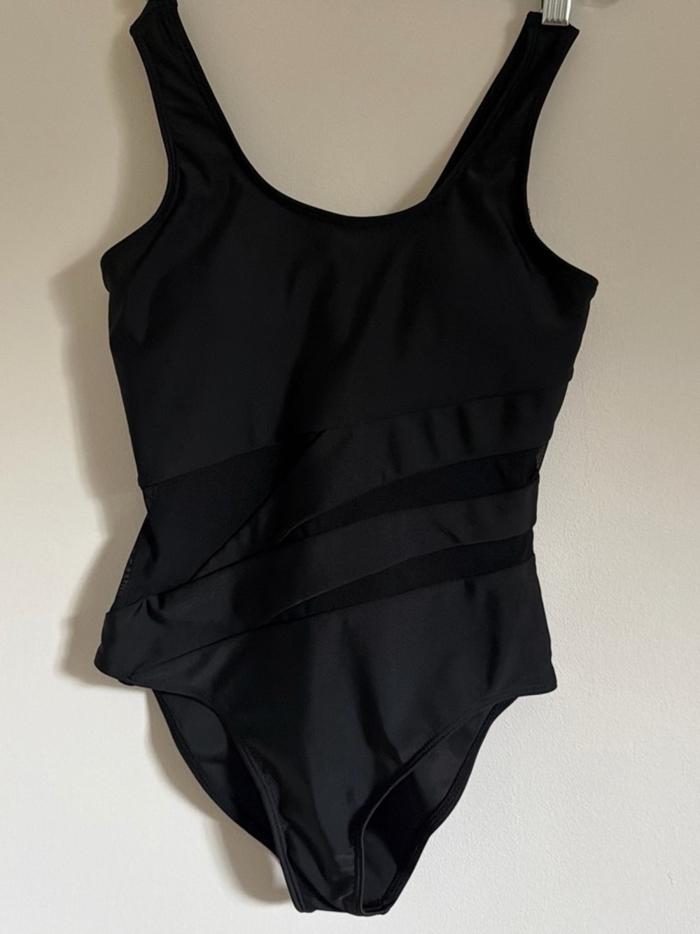SHEIN Black Scoop Neck Kids One-Piece Swimsuit